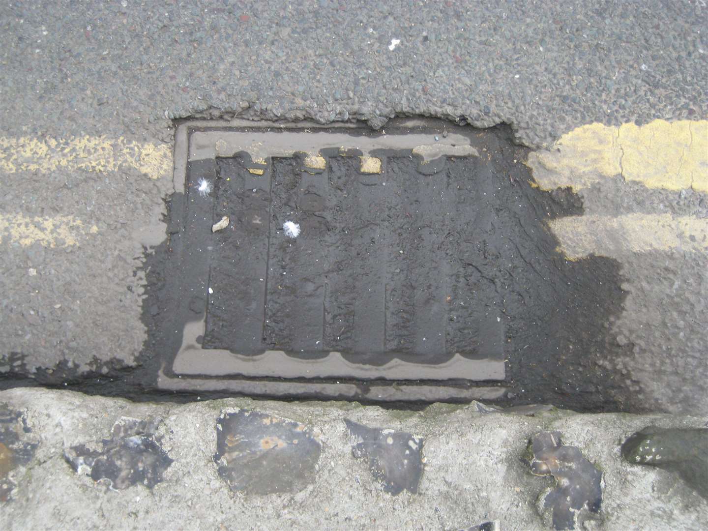 A clogged-up drain near Westgate Towers