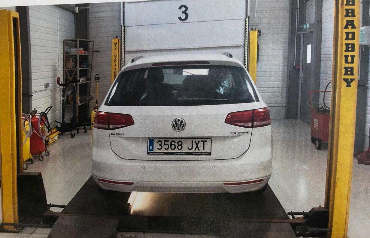 Border Force officials found cannabis with a street value of £40,000 hidden in this car