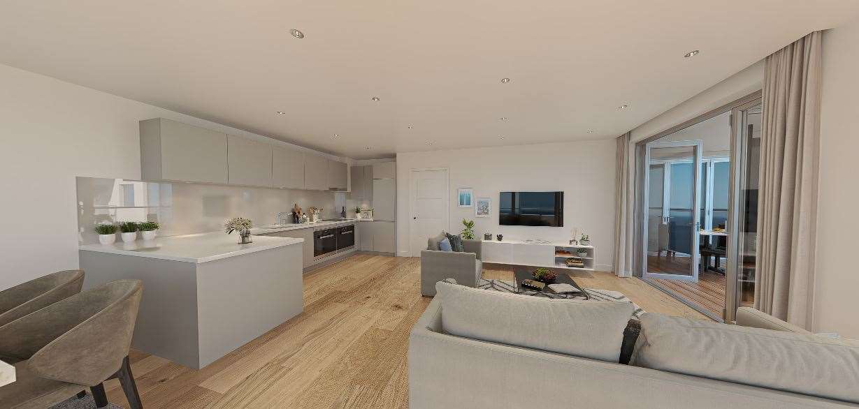 A view of the open-plan living area. Picture: Royal Sands