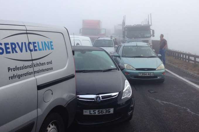 Cars, vans and lorries were all involved in the smash. Picture: Gary Jeal