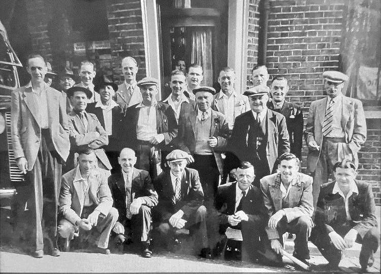 Photo, date unknown, showing a men-only pub outing to Brighton from the Ship Inn in Maidstone. Picture: dover-kent.com