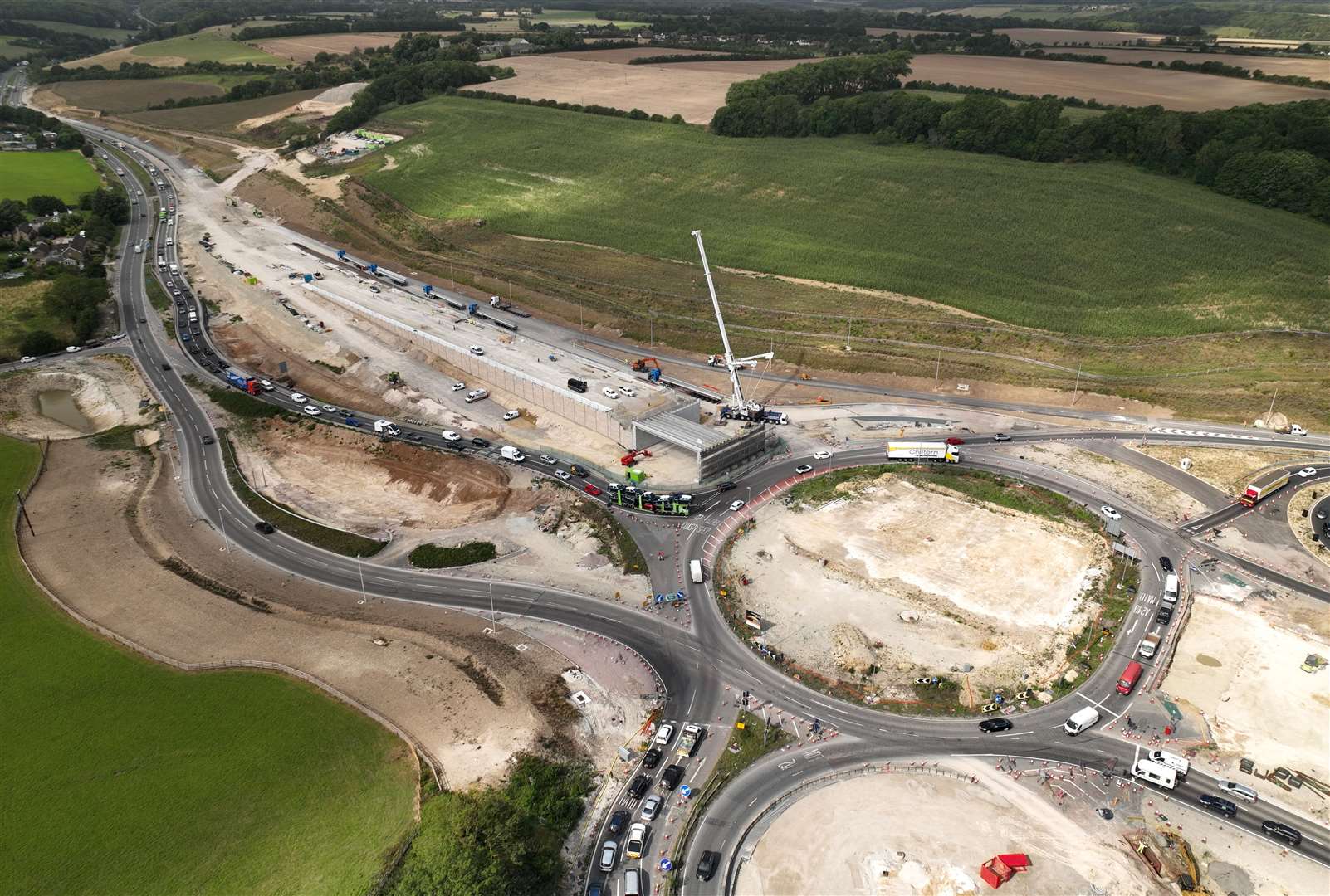 The Stockbury flyover taking shape in August. Picture: Phillip Drew