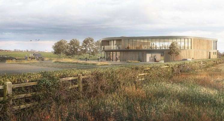 A CGI by Guy Hollaway Architects of the new offices on the Lord of the Manor site