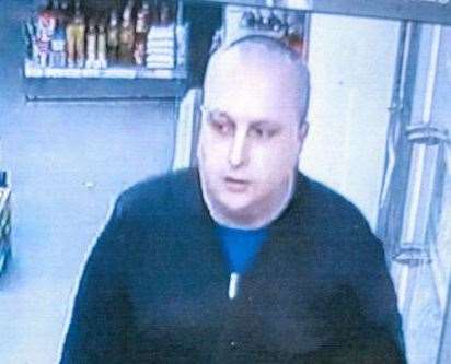 Sam Kuypers, of no fixed address, forced his way behind a shop counter. Picture: Kent Police