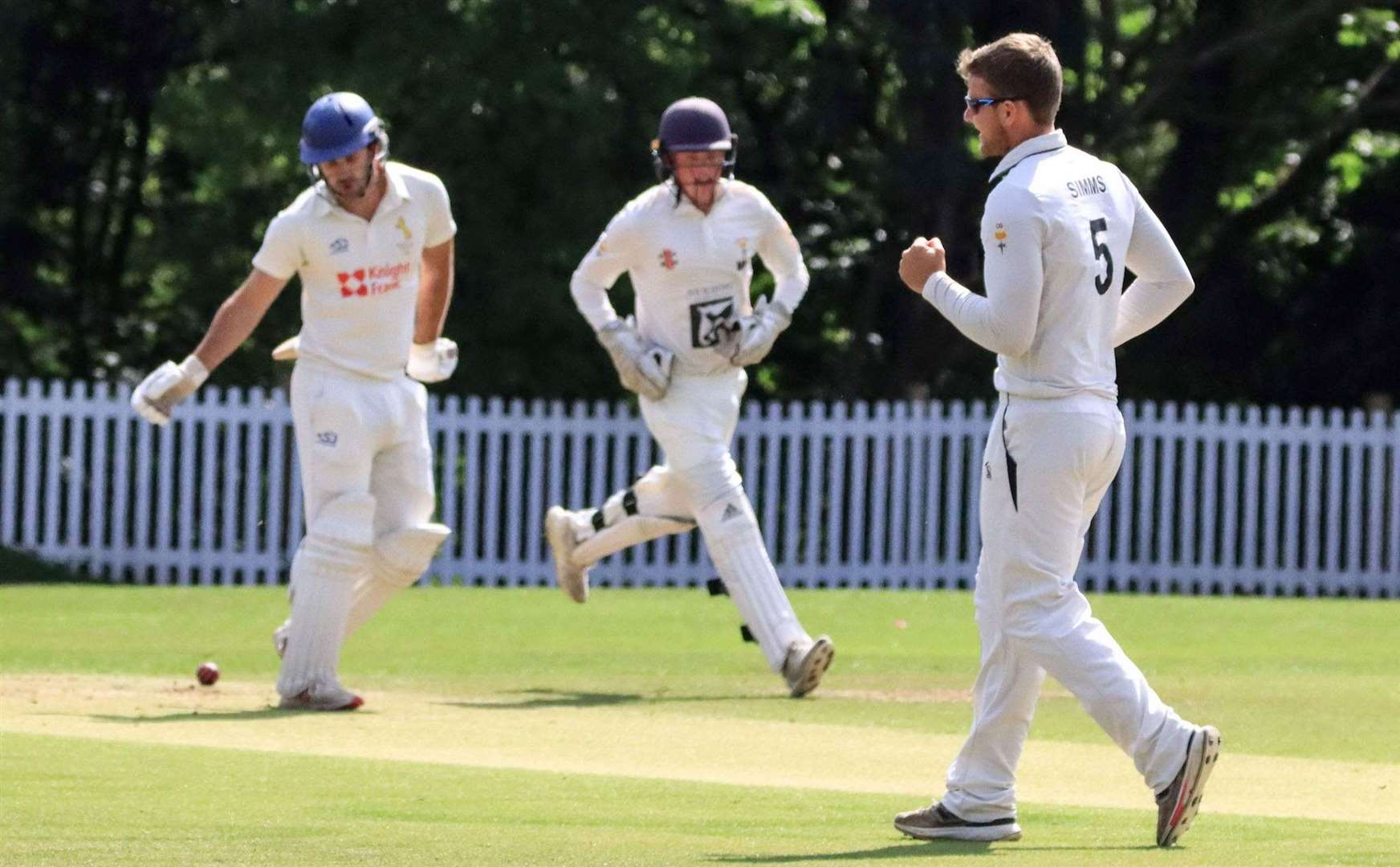 Jack Laraman claimed figures of 5-17 from 3.5 overs in Holmesdale's measly 78 all out. Picture: Allen Hollands
