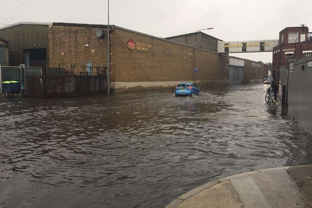 Faversham submerged. Picture: Ben Macklin