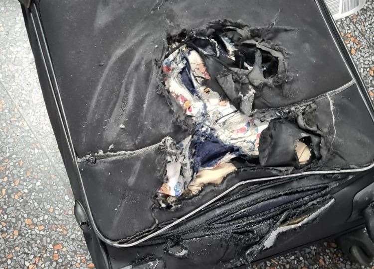 David was left with £400 worth of luggage completely ruined. Picture: David Benjamin