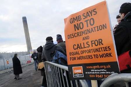 Union protest at Isle of Grain power station