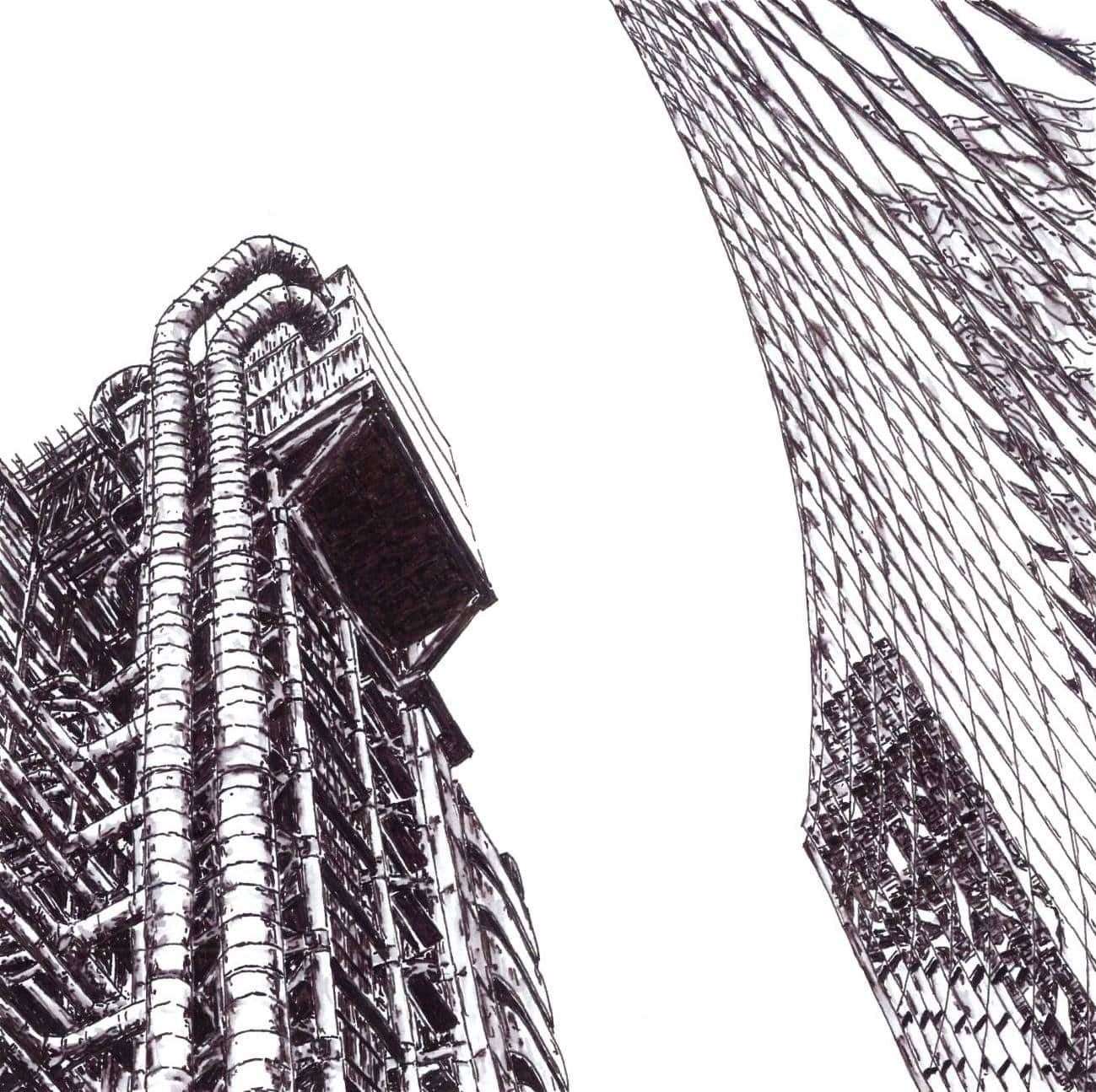 Jack Hines and his intricate drawings of London buildings
