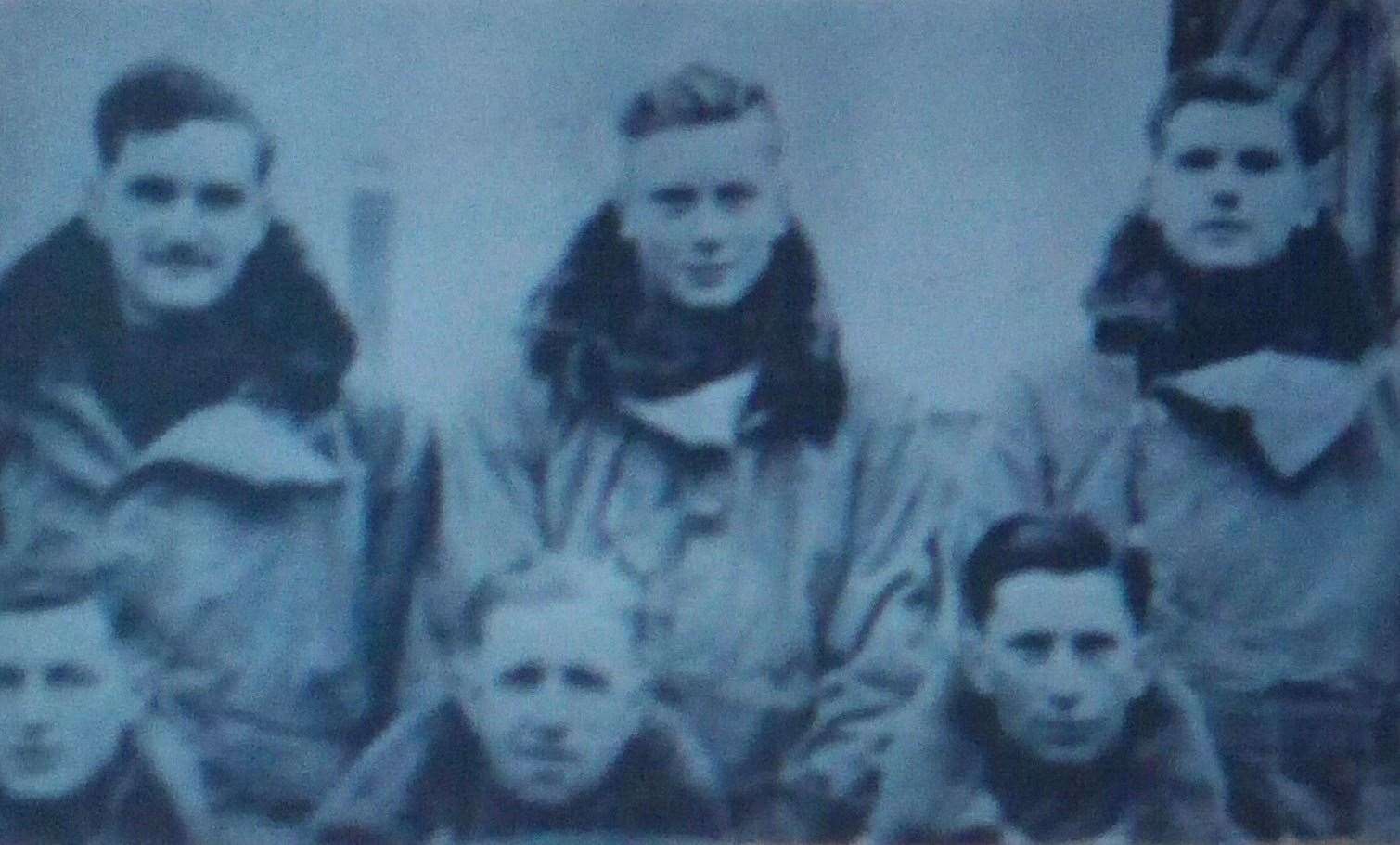 Alf with his loyal crew who completed 19 missions during the Second World War