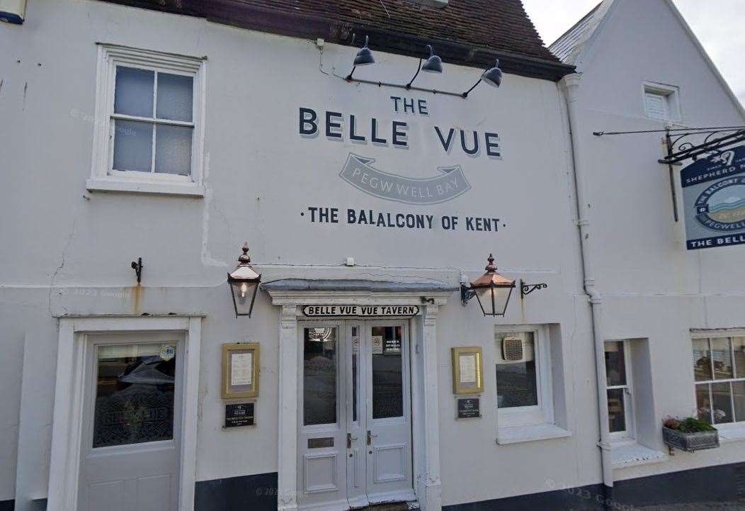 The Belle Vue in Pegwell Bay, near Ramsgate, has been blasted on Facebook after images of a roast dinner were shared. Picture: Google