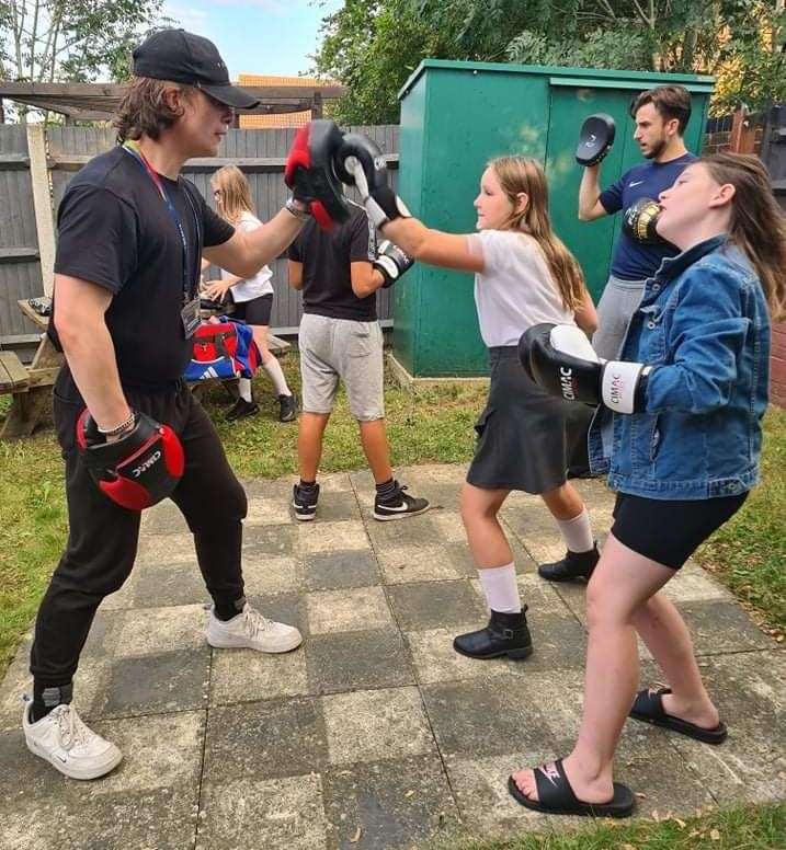 Boxing is offered as part of the youth club. Picture: Strengthening Minds