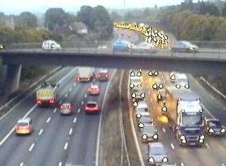 There are long delays London-bound. Picture: Highways England.