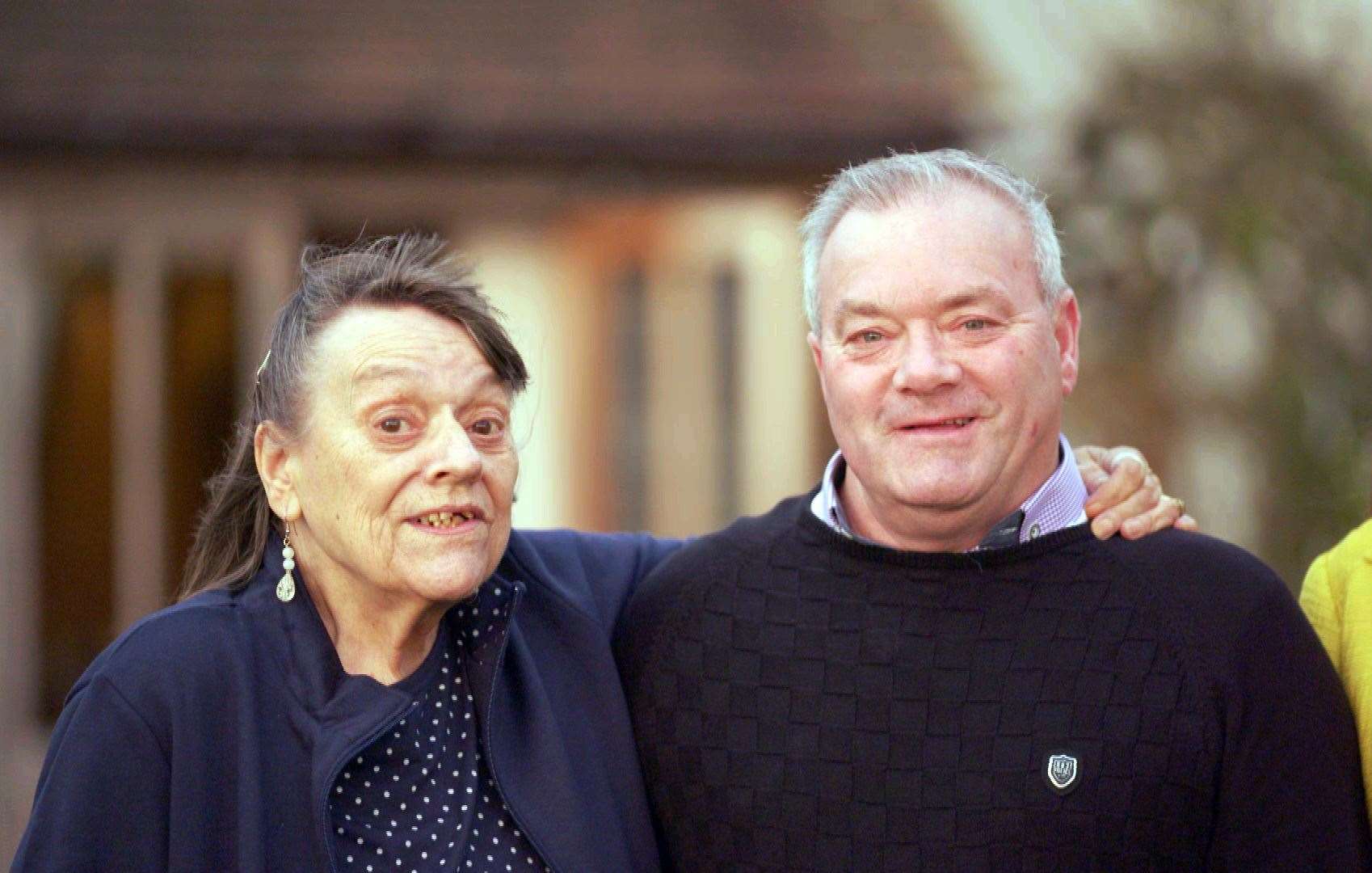 John Hacking is reunited with Maureen Clifford by Davina McCall and Nicky Campbell. Picture: WallToWall