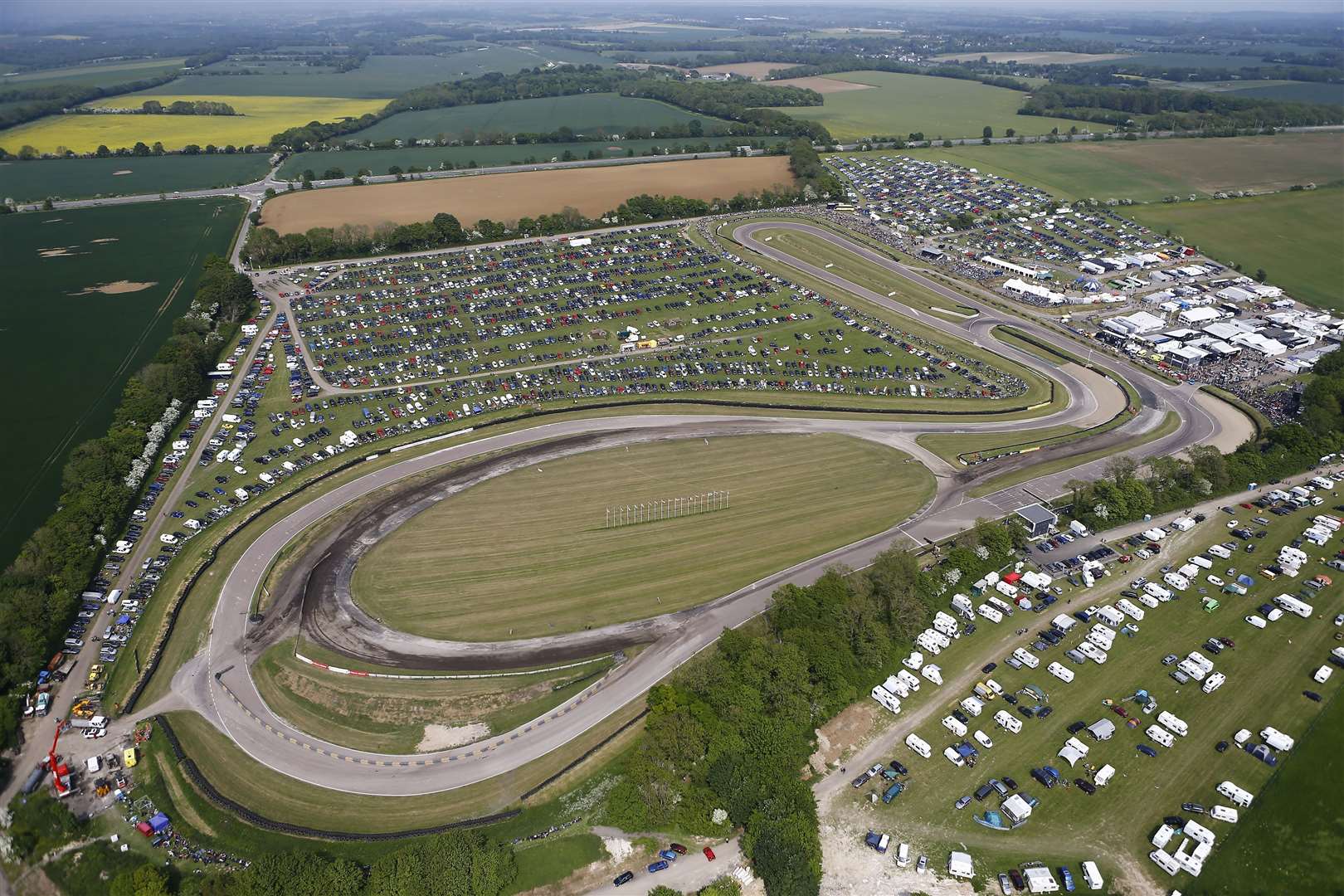 Lydden Hill full to capacity. FIA World Rallycross round 4. Lydden Hill Race Circuit, Wooton. Picture: Matt Bristow FM4360479
