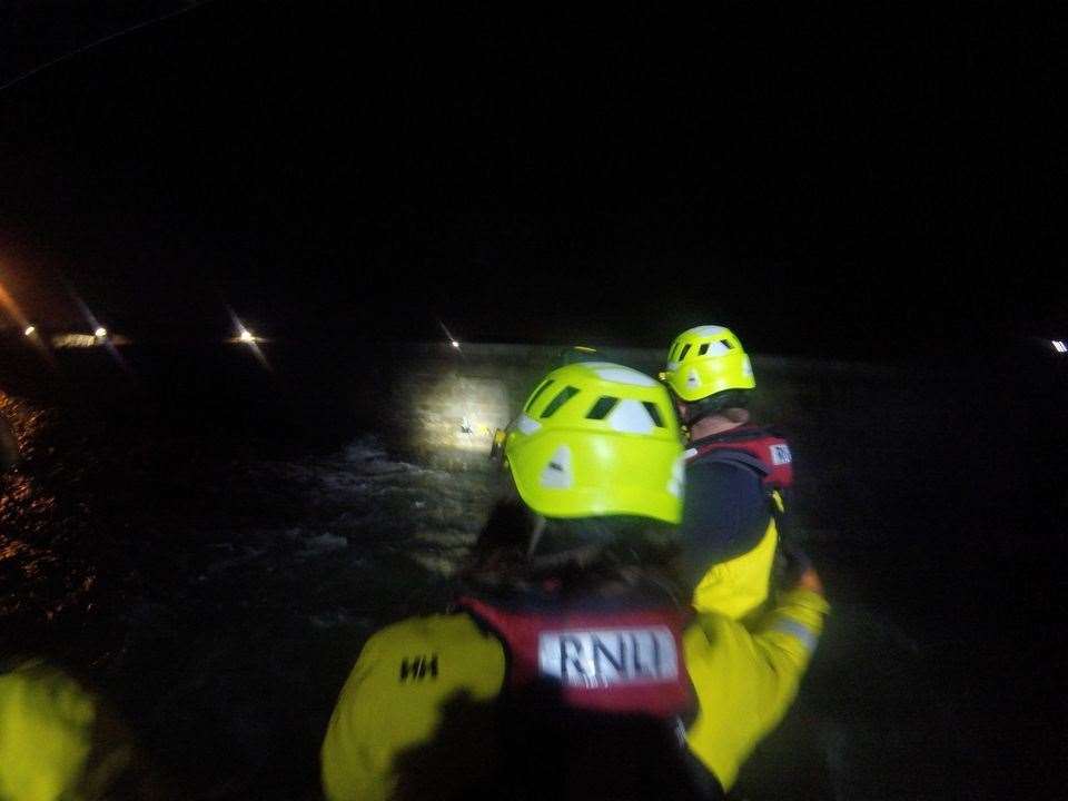 The rescue for the anglers. Picture: Dover RNLI