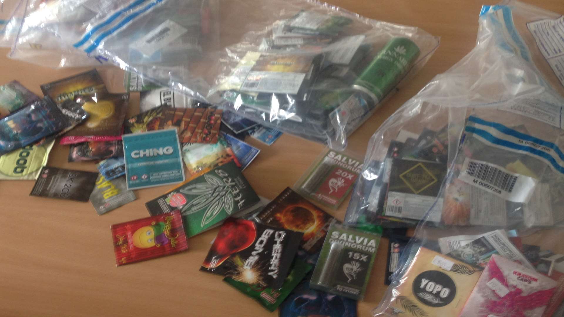 Some of the legal drugs seized in the raids