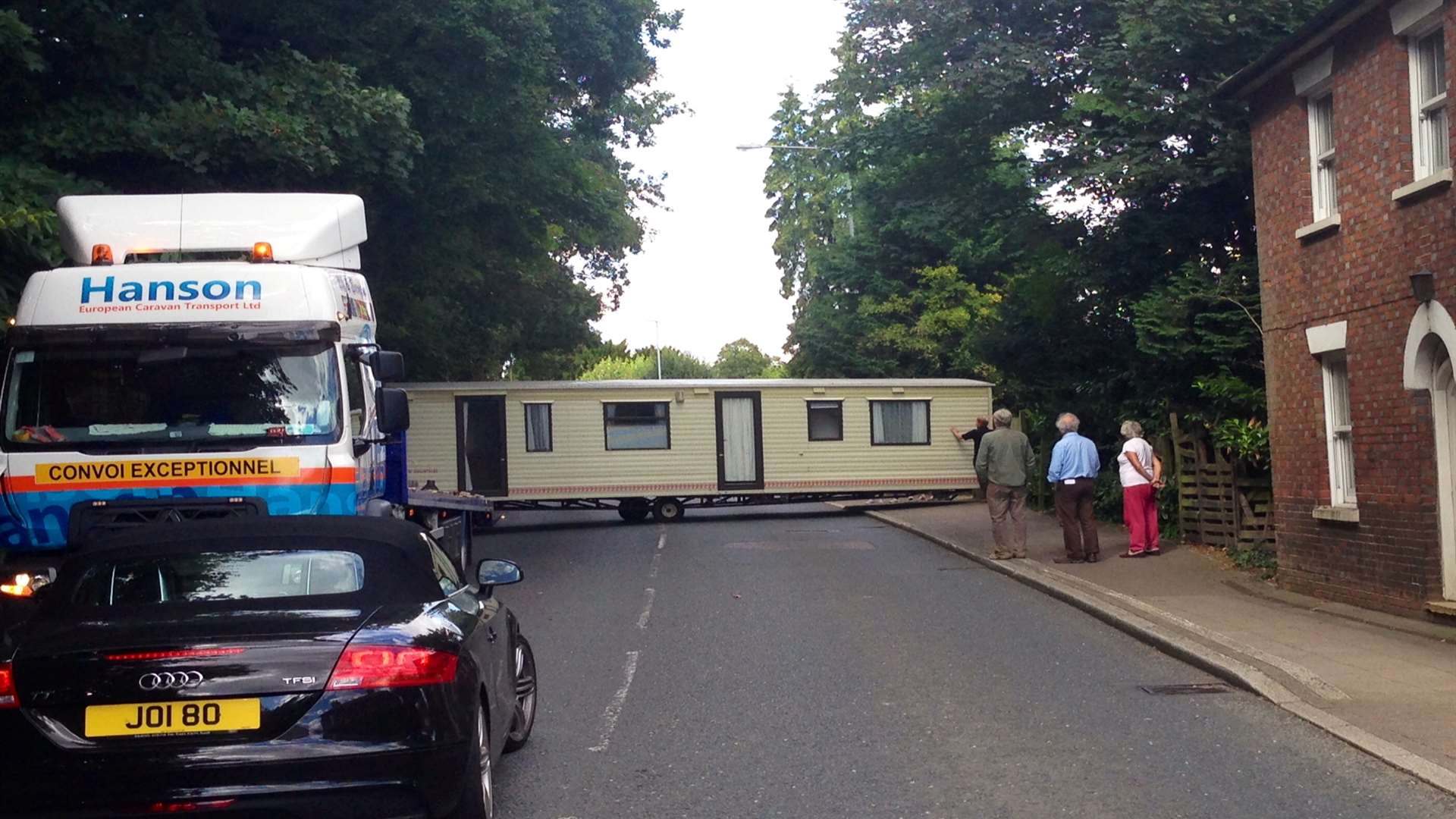 A mobile home has blocked the A26 at Hadlow