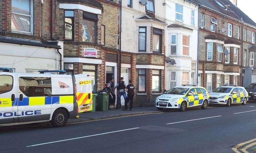 Police were called to a disturbance in Black Bull Road, Folkestone. Picture: UK News in Pictures (35615259)