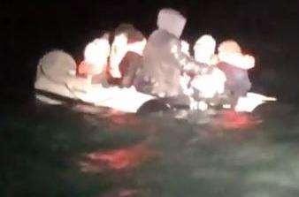 Migrants being rescued in the English Channel. Picture: ITV (5753507)