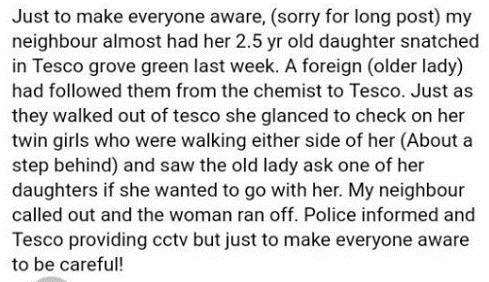 A Facebook post described the attempted abduction (4999893)