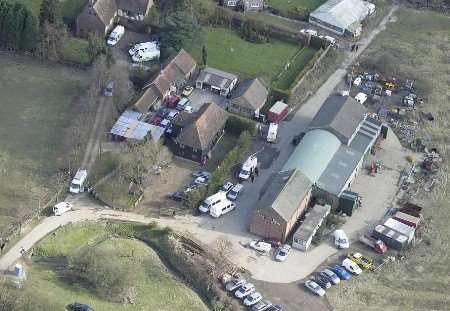 Part of the farmland that has been the scene of intense police activity. Picture: COUNTRYWIDE PHOTOGRAPHIC