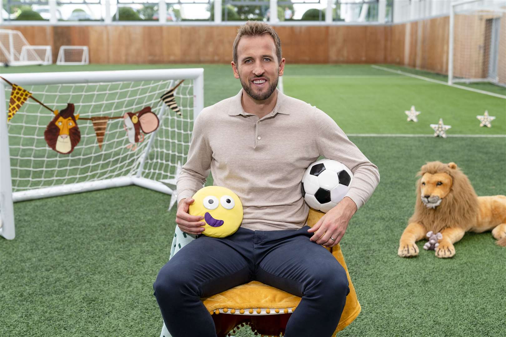 Harry Kane is to read a Cbeebies bedtime story on Monday. Picture: BBC.