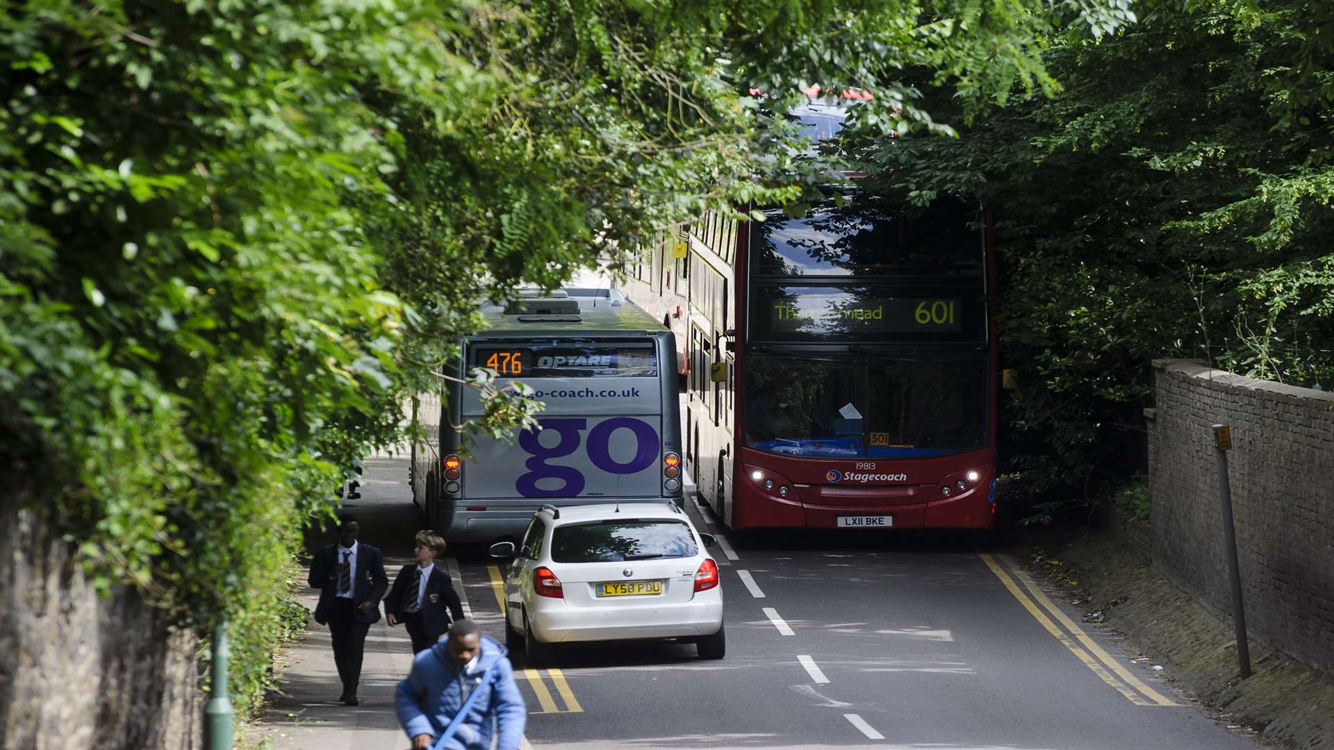 The road is narrow with only a single footpath. Picture: Andy Payton