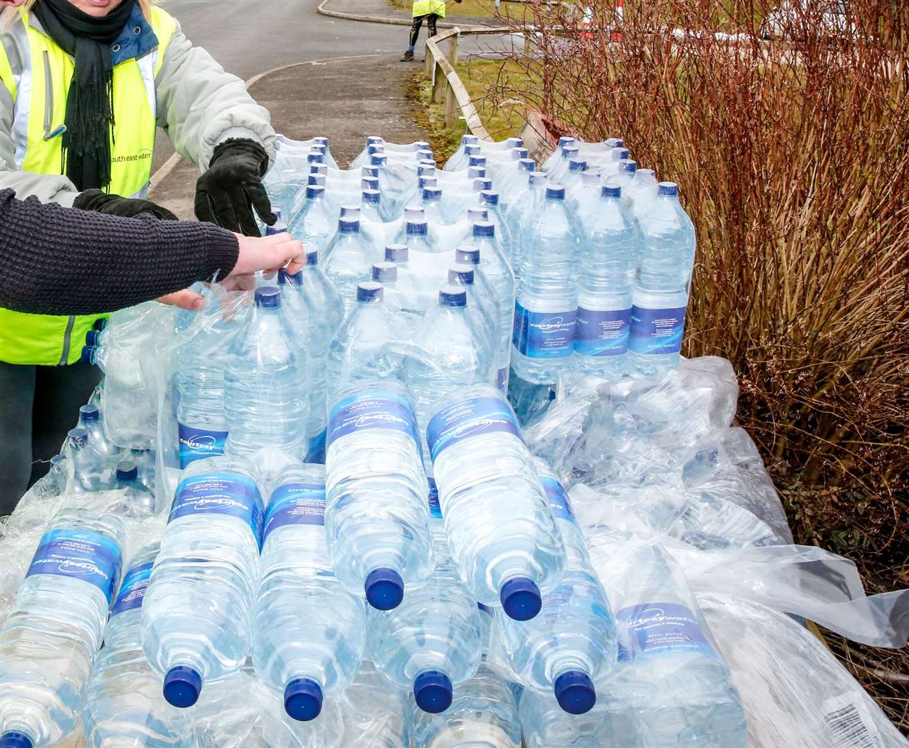 Plans are being put in place for bottled water to be handed out tomorrow Picture: Matthew Walker