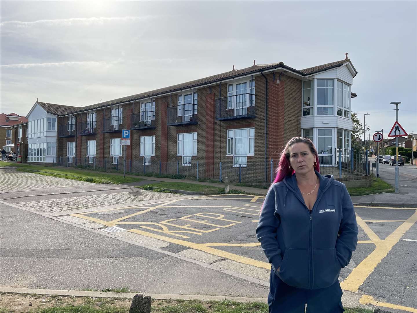 Tarnia Harrison outside the Little Oyster Residential Home on Minster seafront where her brother Terry Raymond lived before his death