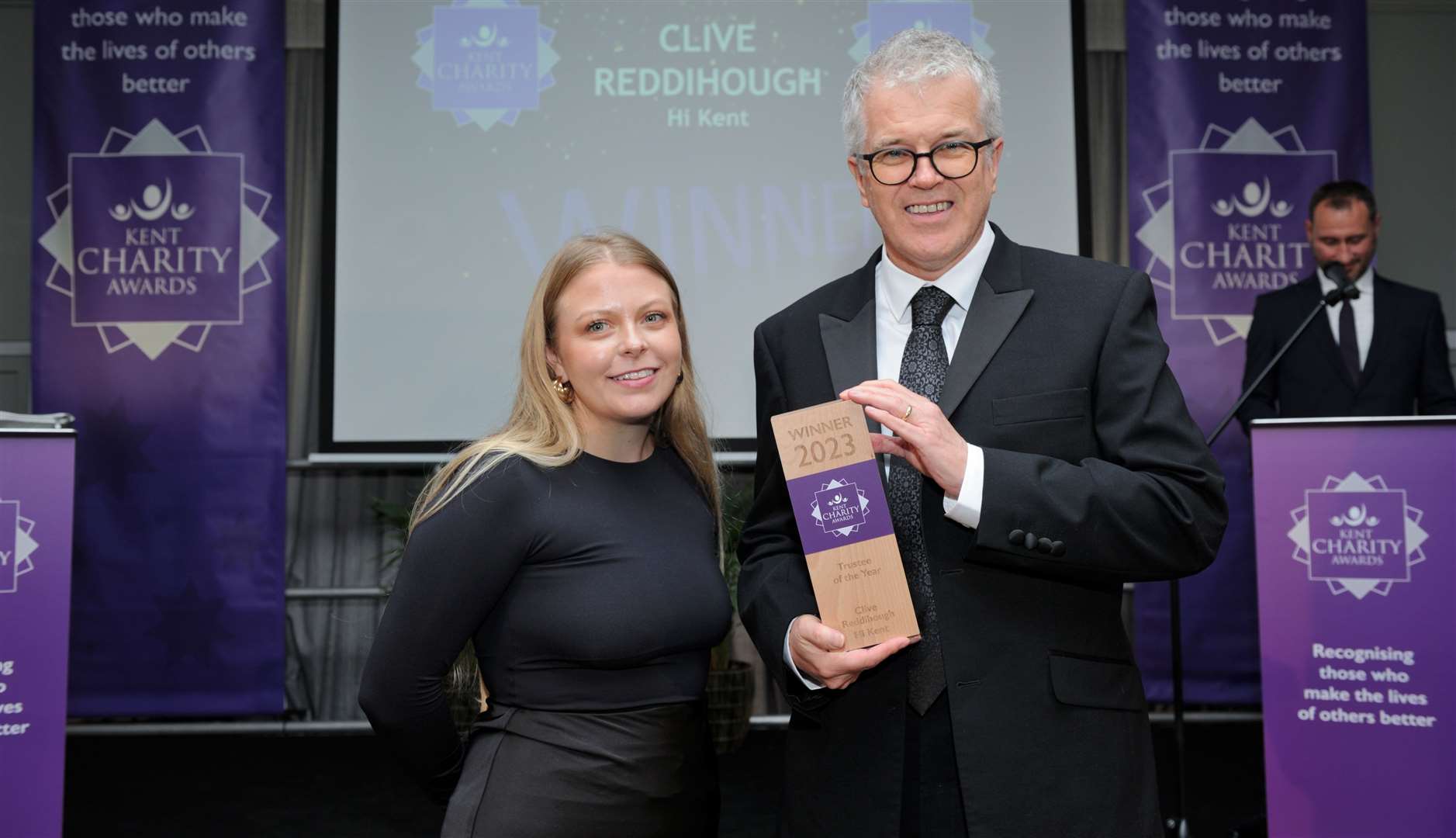 Clive Reddihough from Hi Kent received the Trustee of the Year award. Picture: Simon Hildrew