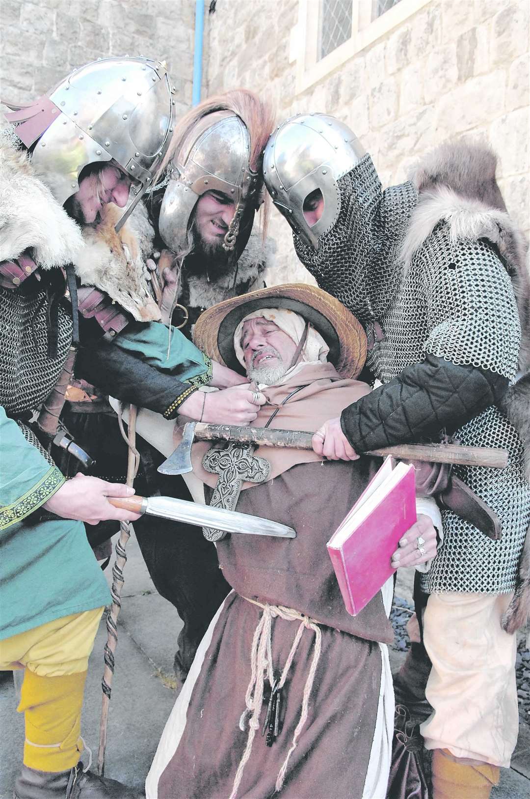 The murder of St Alphege as portrayed by the East Kent Historical Organisation at St Alphege Church, Whitstable during the 1,000th anniversary events in 2012. Picture: Chris Davey