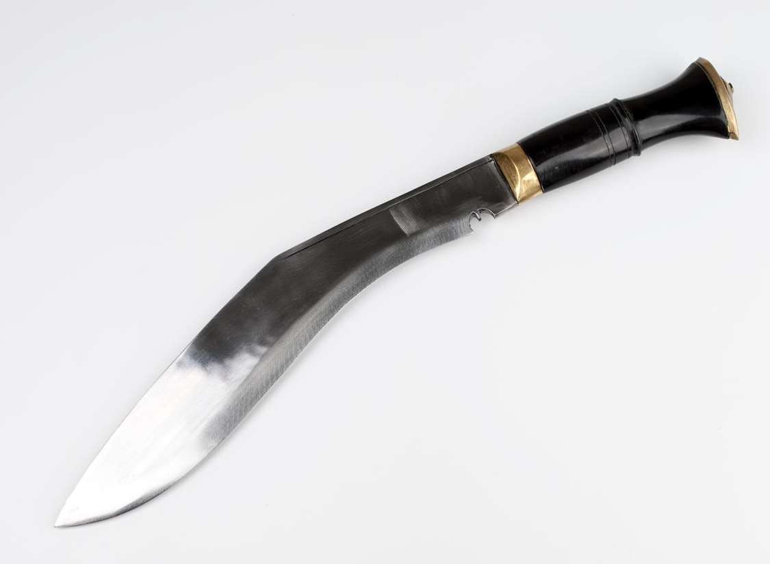 A tradional Nepalese kukri knife similar to the one allegedly used in the attack.