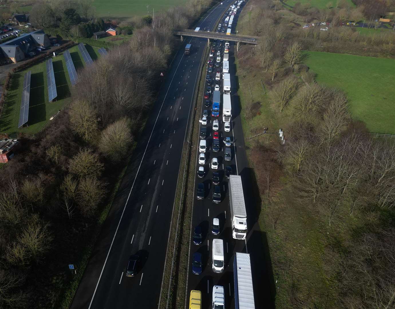 Police closed the M20 for six hours following the incident. Picture: Barry Goodwin