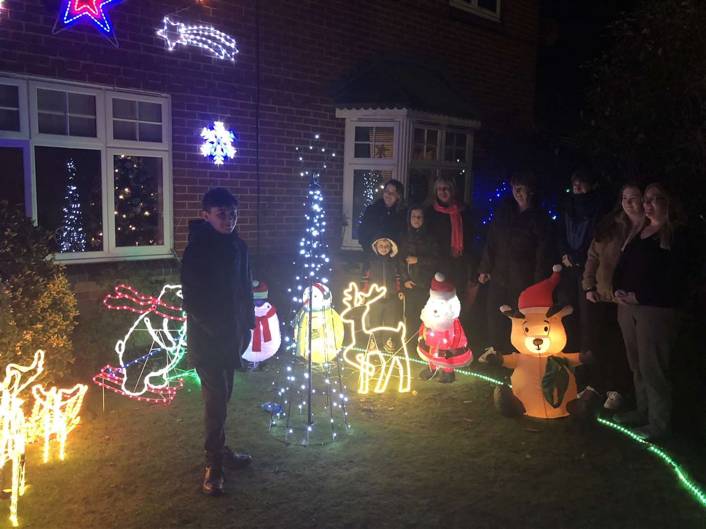 Callum Dunne with his Christmas light display in Maidstone (24795601)