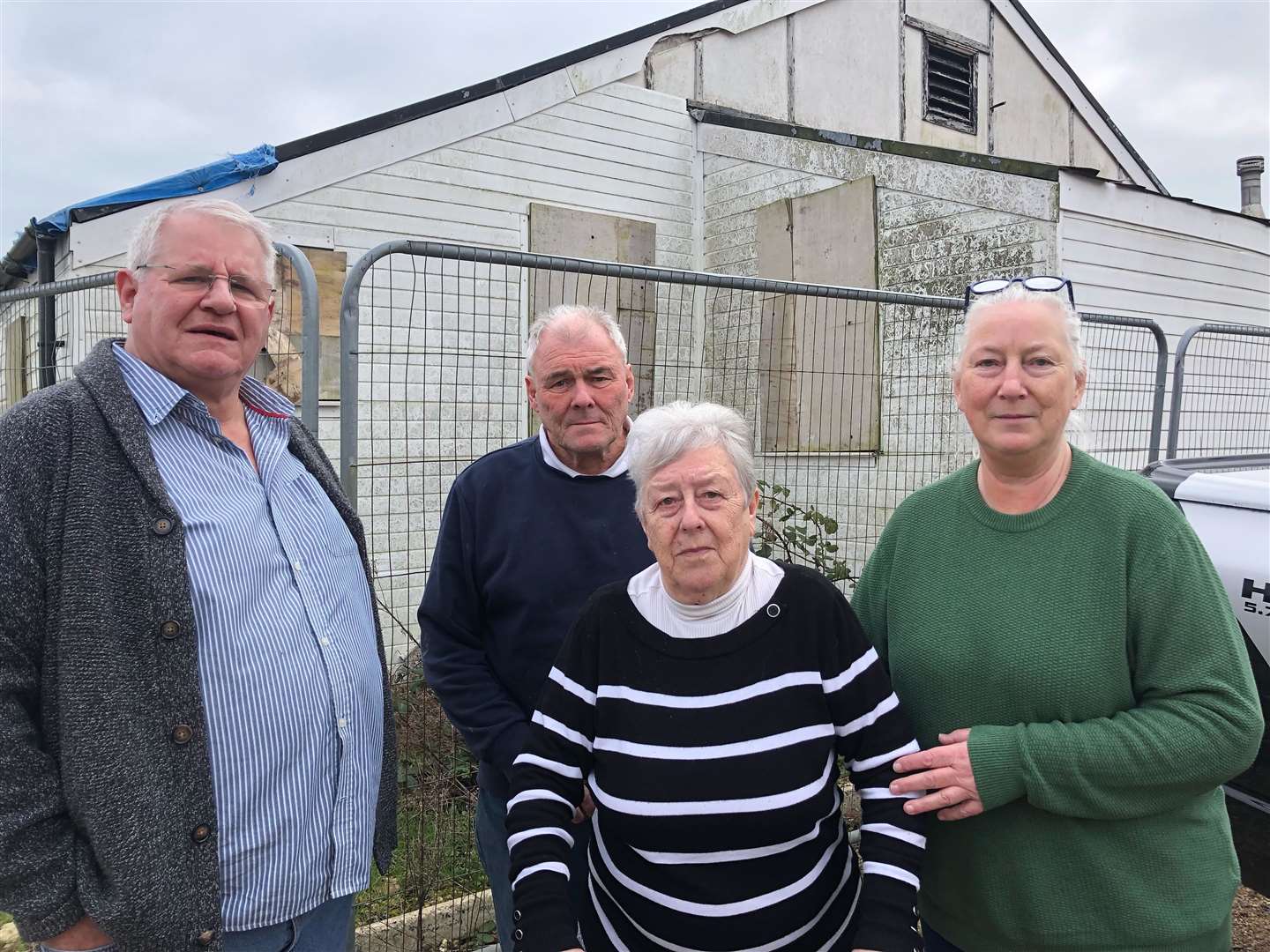Wayne Hick, Keith Wheeldon, Joy Beale and Patricia Barker are all in favour of the plans to demolish the hall