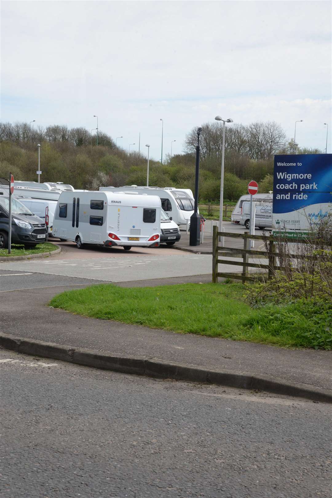 Travellers on the commuter car park in Wigmore.
