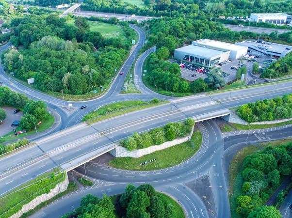 The Running Horse Roundabout near Maidstone. Picture: Kent County Council