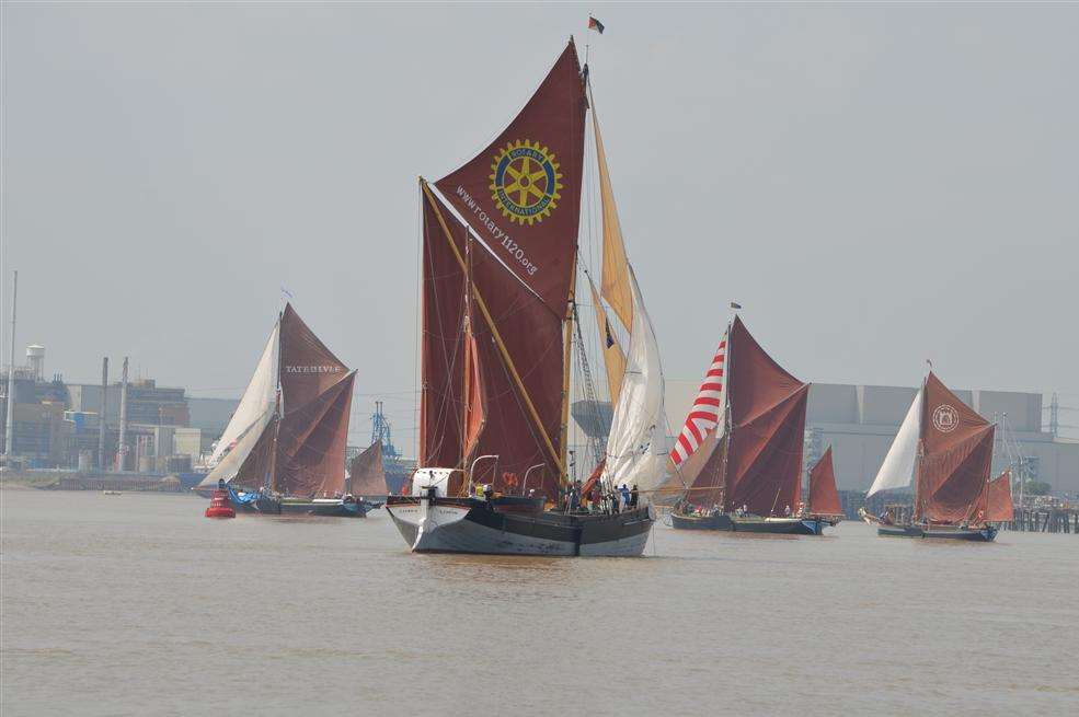 Racing on the Thames at Gravesend. Picture by Jason Arthur