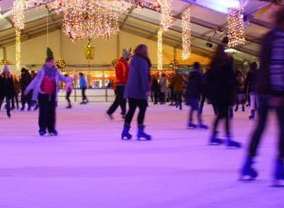 A covered ice rink. Stock image.