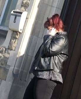Gemma Day outside Maidstone Magistrates' Court when she appeared there in April