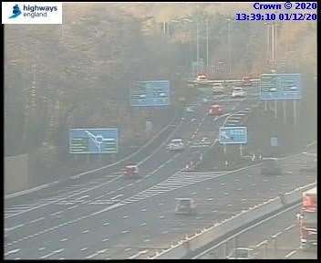 View from Highways England camera