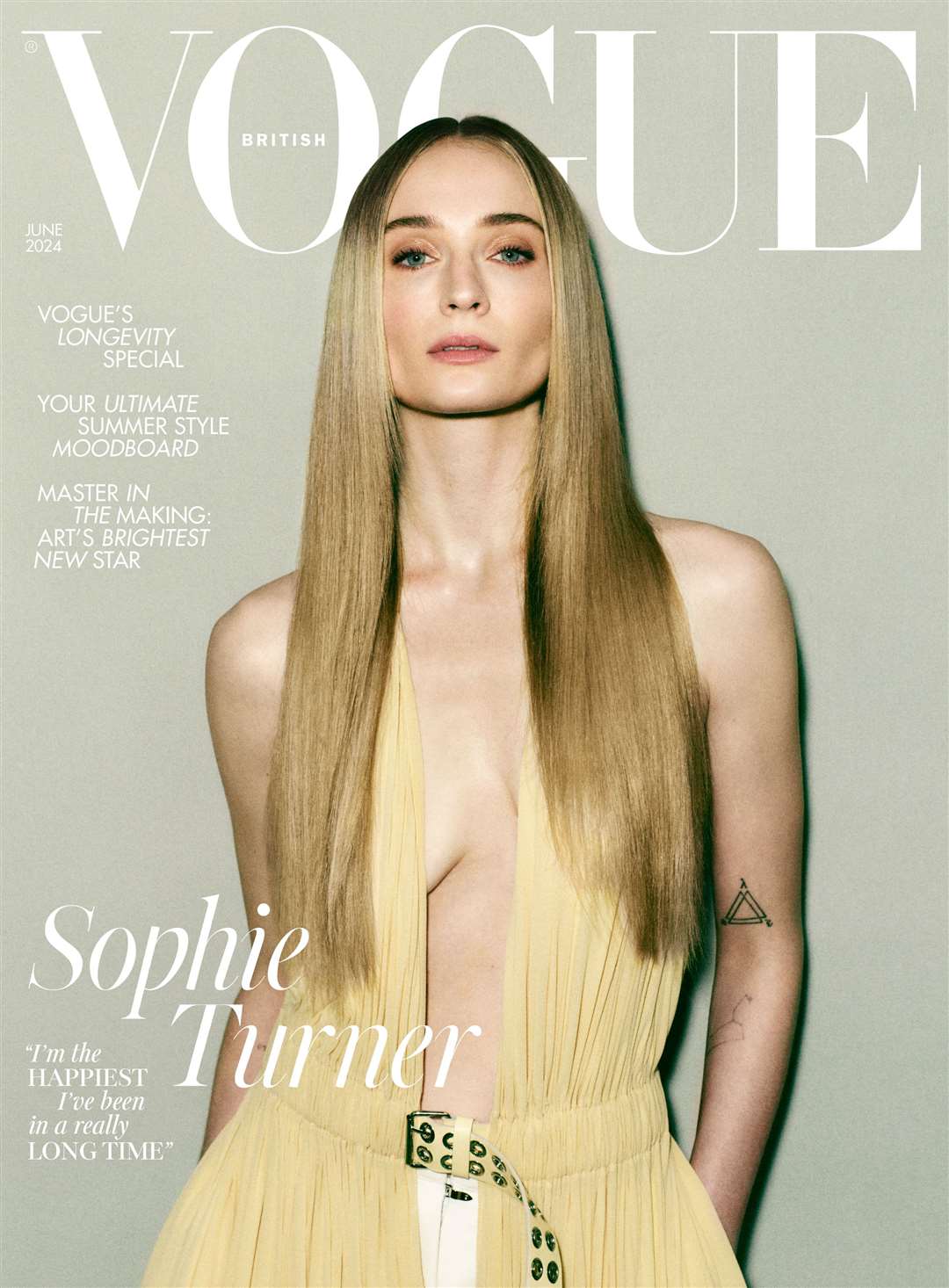 Sophie Turner is on the front of the June issue of British Vogue (Mikael Jansson/British Vogue/PA)