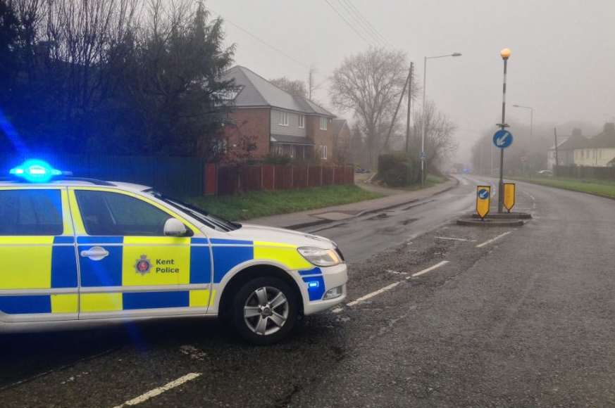 Police are at the scene. Pic: @KentSpecials
