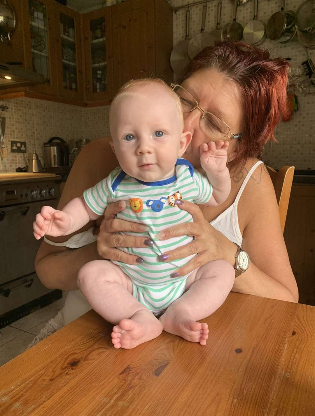 Billie Fleming, with her grandson Isaac