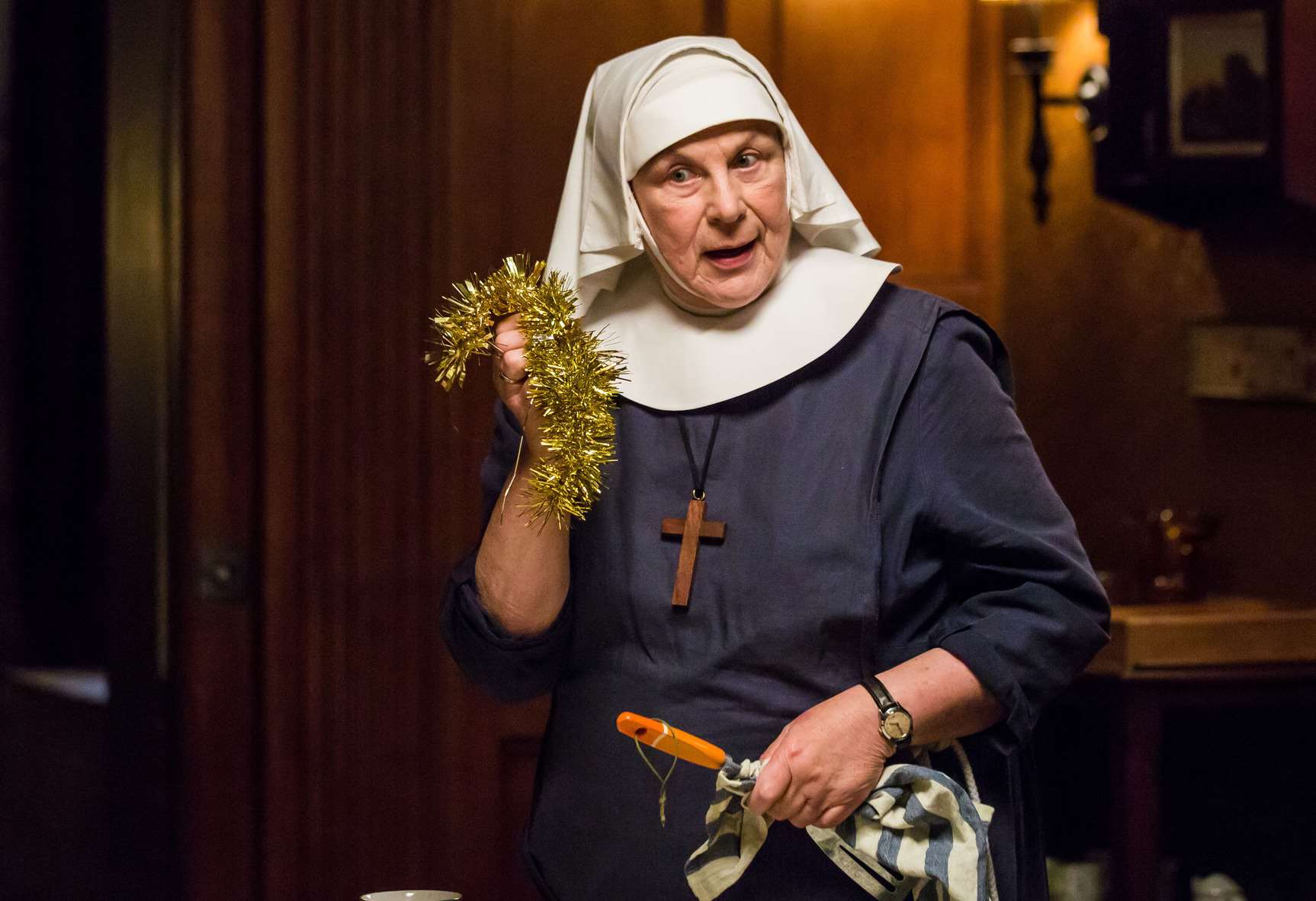 Pam Ferris as Sister Evangelina in Call The Midwife. Picture: Neal Street Productions, Sophie Mutevelian