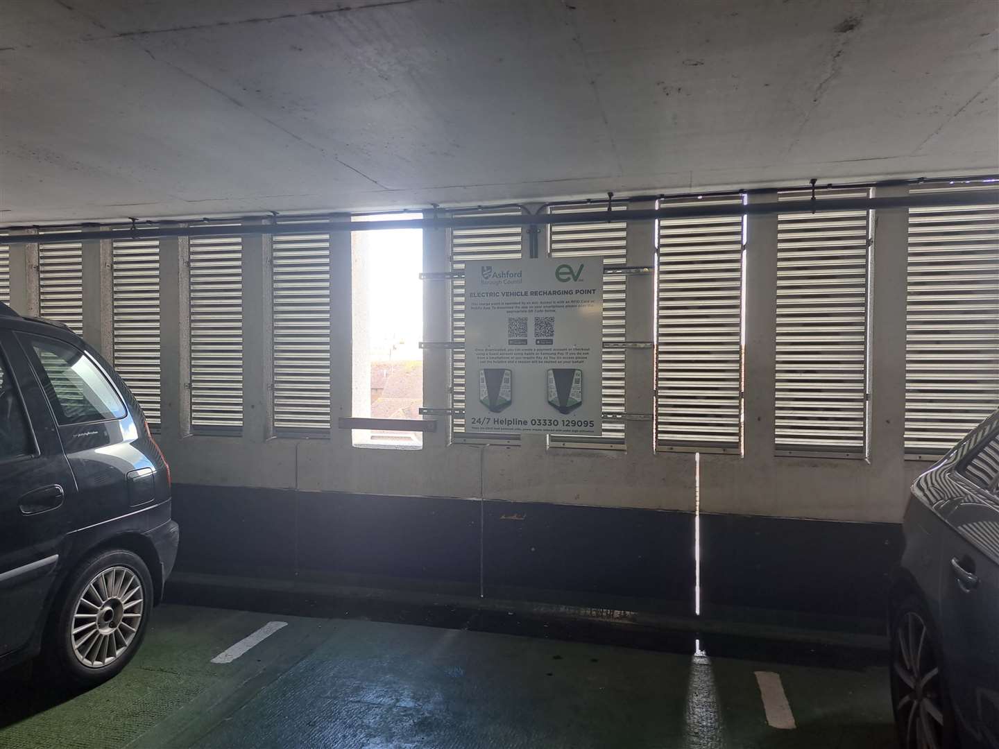 Six EV charging points have been installed across 12 bays