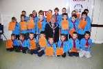 New Romney Beavers at a recent meeting when they were visited by Shepway council chairman George Bunting