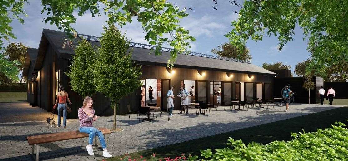 How the new marketplace, off Nackington Road, is due to look should it ever get granted. Pic: Studio Briner