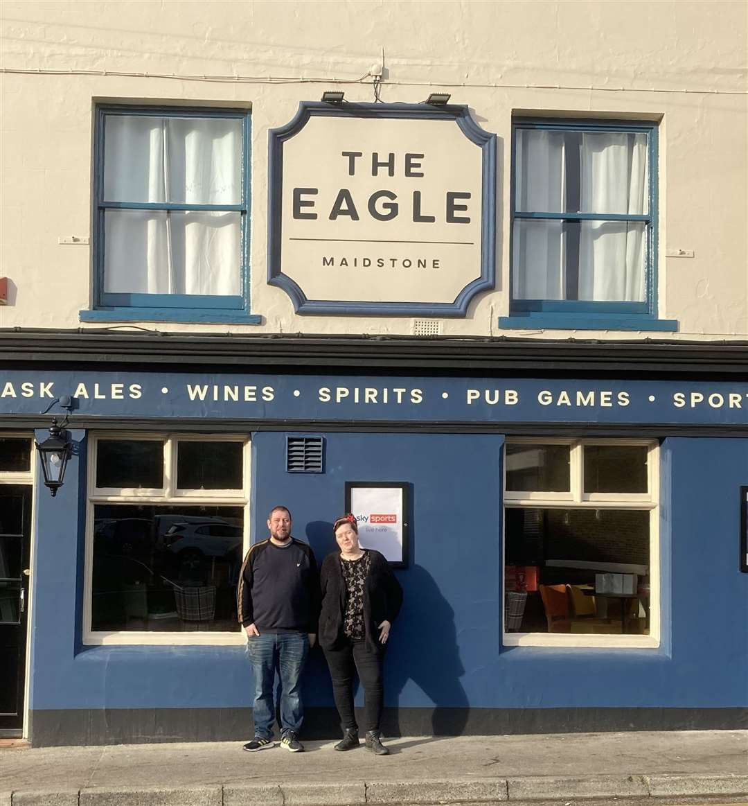 Husband and wife Gary and Claire Banfield now run The Eagle pub, in Brewer Street, Maidstone
